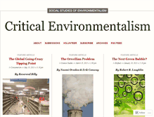 Tablet Screenshot of criticalenvironmentalism.org